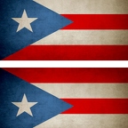 r9283 2x drapeau vintage Portorico