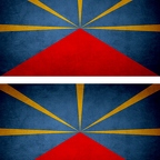 r9287 2x drapeau vintage Reunion