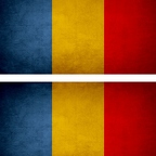 r9288 2x drapeau vintage Roumanie