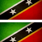 r9293 2x drapeau vintage S-KittsNevis