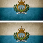 r9294 2x drapeau vintage Saint-Marin