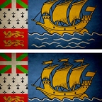 r9296 2x drapeau vintage st-PierreMique