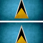 r9301 2x drapeau vintage Sainte-Lucie