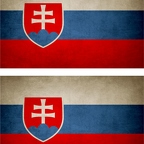 r9312 2x drapeau vintage Slovaquie