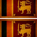 r9316 2x drapeau vintage Srilanka