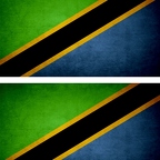 r9324 2x drapeau vintage Tanzanie