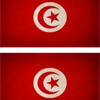 r9334 2x drapeau vintage Tunisie