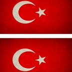 r9337 2x drapeau vintage Turquie