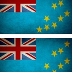 r9338 2x drapeau vintage Tuvalu