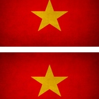 r9344 2x drapeau vintage Vietnam