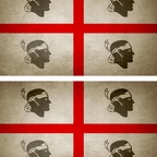 r9355 2x drapeau vintage sardaigne