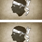 r9357 2x drapeau vintage corse