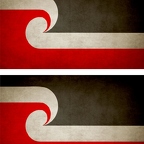 r9364 2x drapeau vintage maori