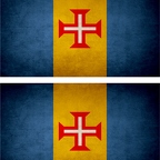 r9375 2x drapeau vintage madere