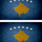 r9376 2x drapeau vintage kosovo