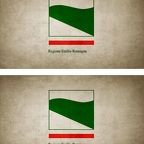 r9383 2x drapeau vintage Emiliaromagna