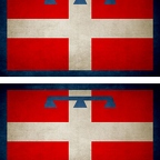 r9391 2x drapeau vintage piemont