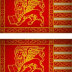 r9396 2x drapeau vintage venetie