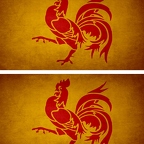 r9397 2x drapeau vintage wallon