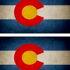 r9421 2x drapeau vintage colorado