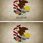 r9430 2x drapeau vintage illinois