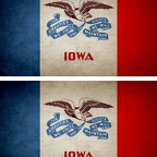 r9432 2x drapeau vintage iowa