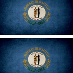 r9434 2x drapeau vintage kentucky