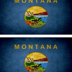 r9442 2x drapeau vintage montana
