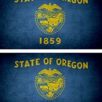 r9451 2x drapeau vintage oregon