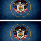 r9456 2x drapeau vintage utah