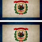 r9459 2x drapeau vintage virginieoccidentale