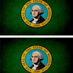 r9460 2x drapeau vintage washington