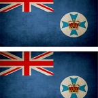 r9467 2x drapeau vintage queensland