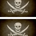 r9516 2x drapeau vintage pirate