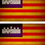 r9521 2x drapeau vintage baleares