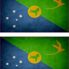r9615 2x drapeau vintage christmas islands