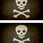 R9631 2x drapeau vintage jolly roger