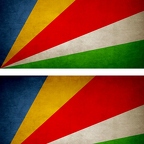 r9308 2x drapeau vintage Seychelles
