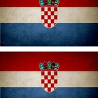 r9163 2x drapeau vintage Croatie