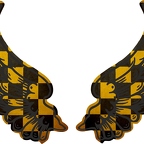 R8528 2 ailes damier jaune