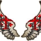 R8533 2 ailes croix jerusalem blanc