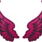 R8546 2 ailes rose cuir