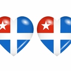 r9090 drapeau cœur crete