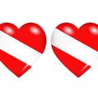 r9095 drapeau cœur scuba