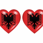 r8603 drapeau cœur Albanie