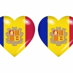 r8607 drapeau cœur Andorre