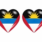 r8611 drapeau cœur AntiguaBBDA