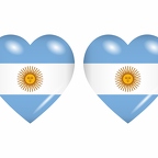r8614 drapeau cœur Argentine