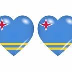 r8616 drapeau cœur Aruba
