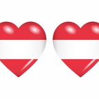 r8618 drapeau cœur Autriche